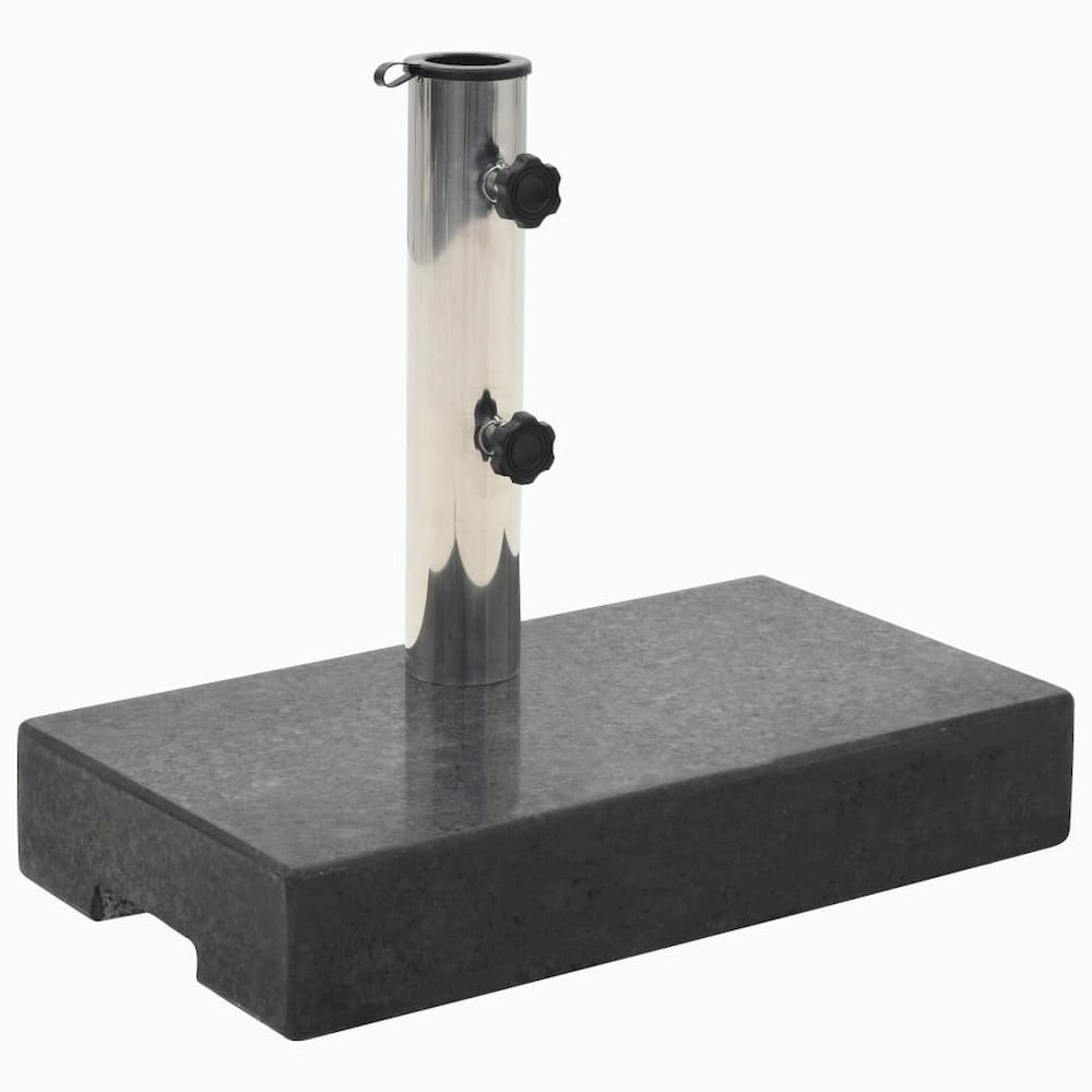 Umbrella Base Black Granite, Stainless Steel Standard. Picture 1