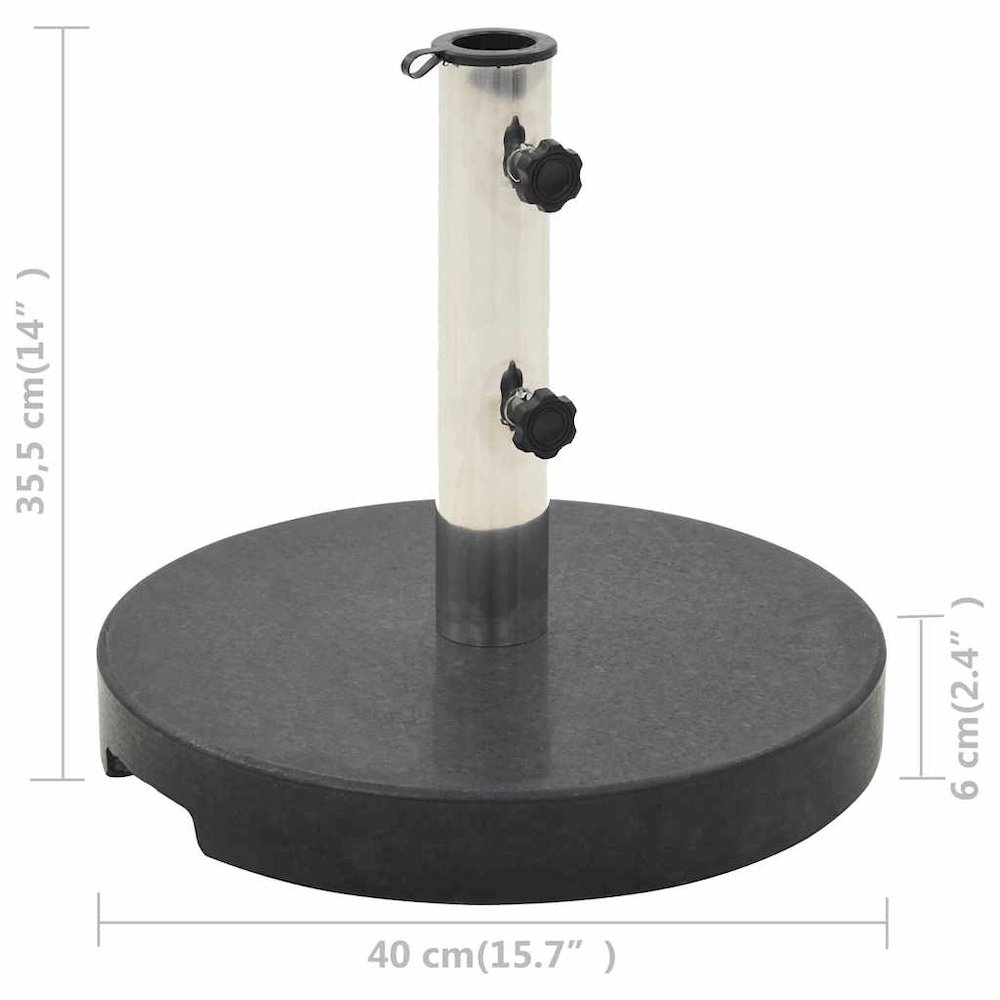 Parasol Base Black Granite and Stainless Steel 44.1 lbs. Picture 9