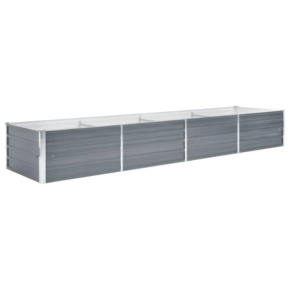 Raised Bed Grey Galvanized steel 126.0 x 31.5 x 17.7 in. Picture 2