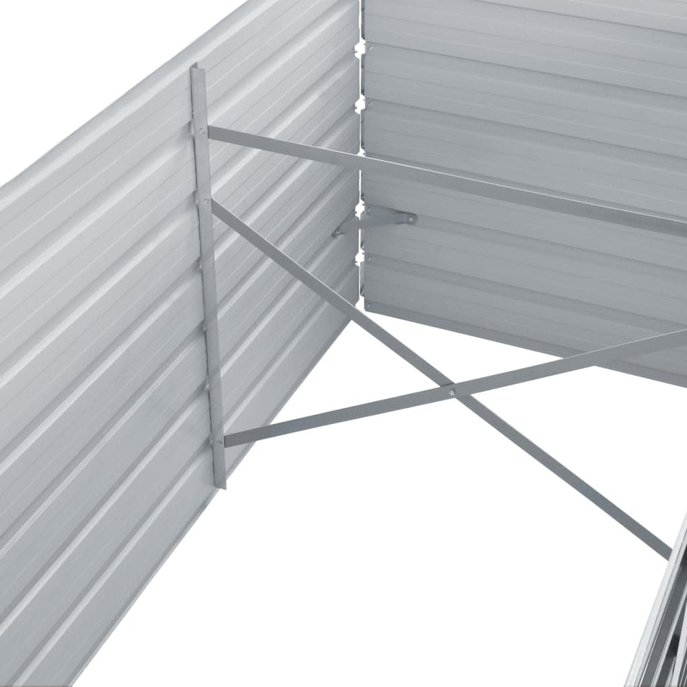 Raised Bed Grey Galvanized steel 126.0 x 31.5 x 17.7 in. Picture 6