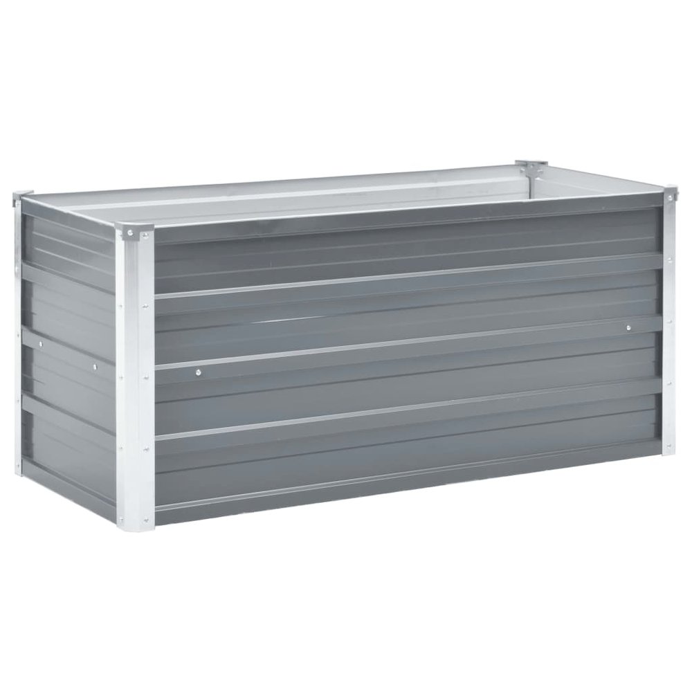 Raised Bed Gray Galvanized steel 39.4 x 15.7 x 17.7 in Raised Bed. Picture 2