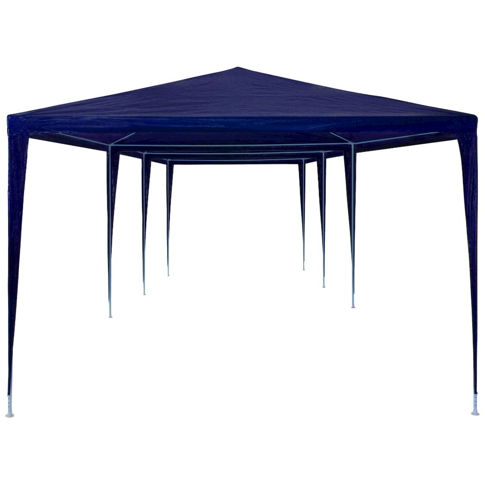 Party Tent Blue Polyethylene Roof and Steel Frame 10x30 ft. Picture 2