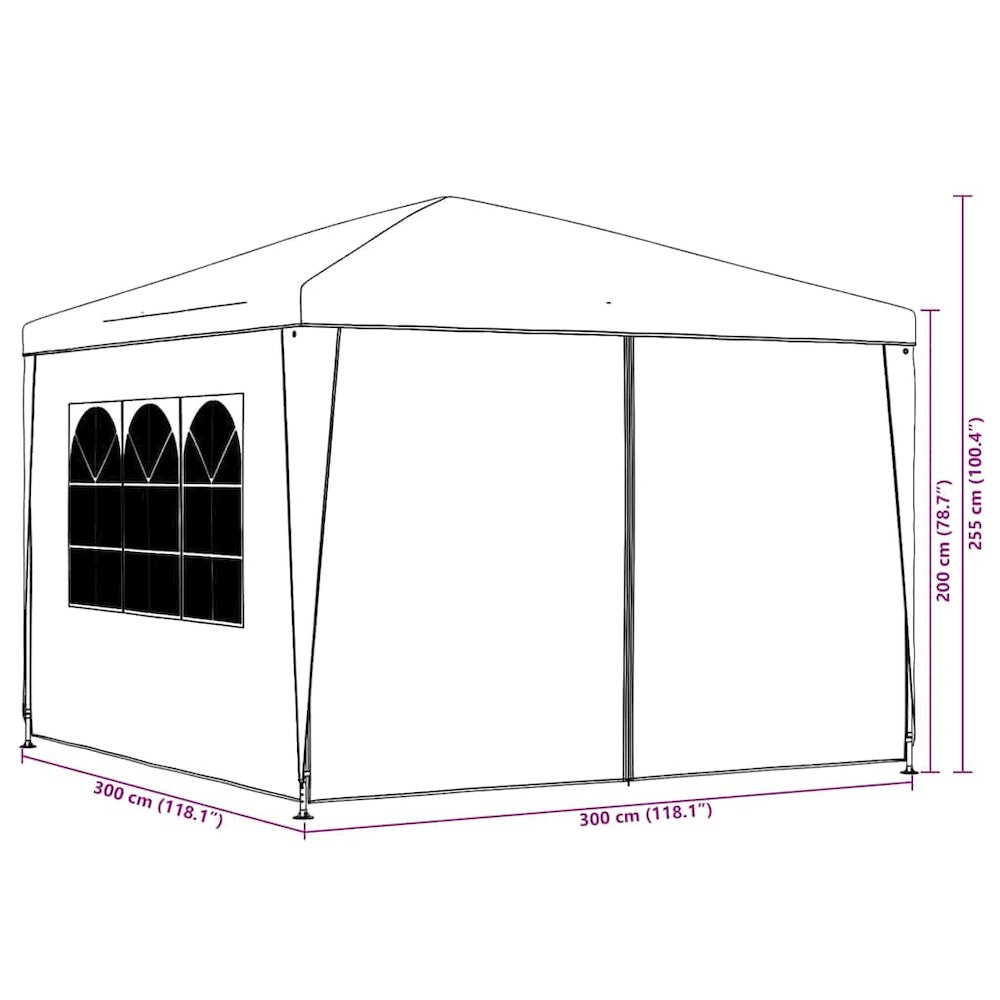 Party Tent 9'10"x9'10" White. Picture 12