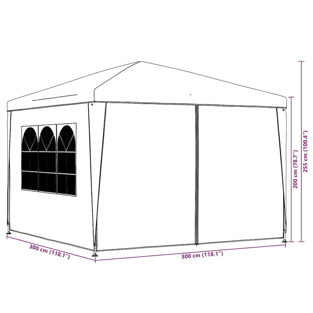 Party Tent Blue Polyethylene roof and side panels. Picture 12
