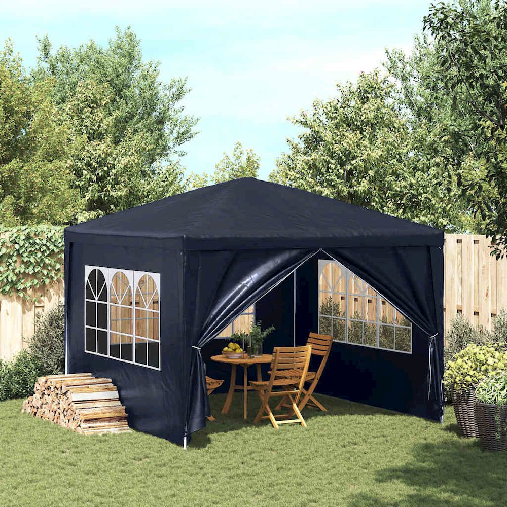 Party Tent Blue Polyethylene roof and side panels. Picture 2