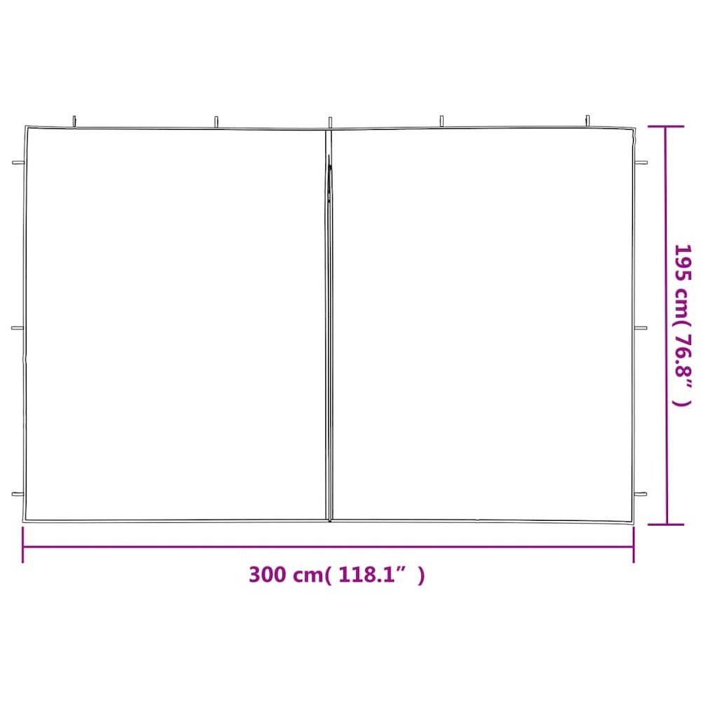 Party Tent Sidewall Blue 100% PE 118.1 x 76.8 in. Picture 5