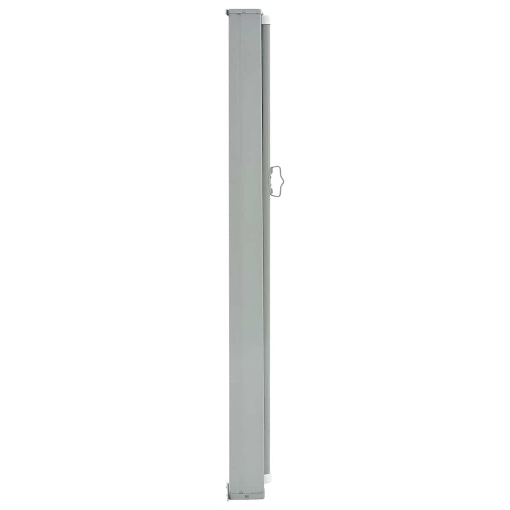 Side Awning Cream and Grey Polyester and Powder-Coated Iron. Picture 3