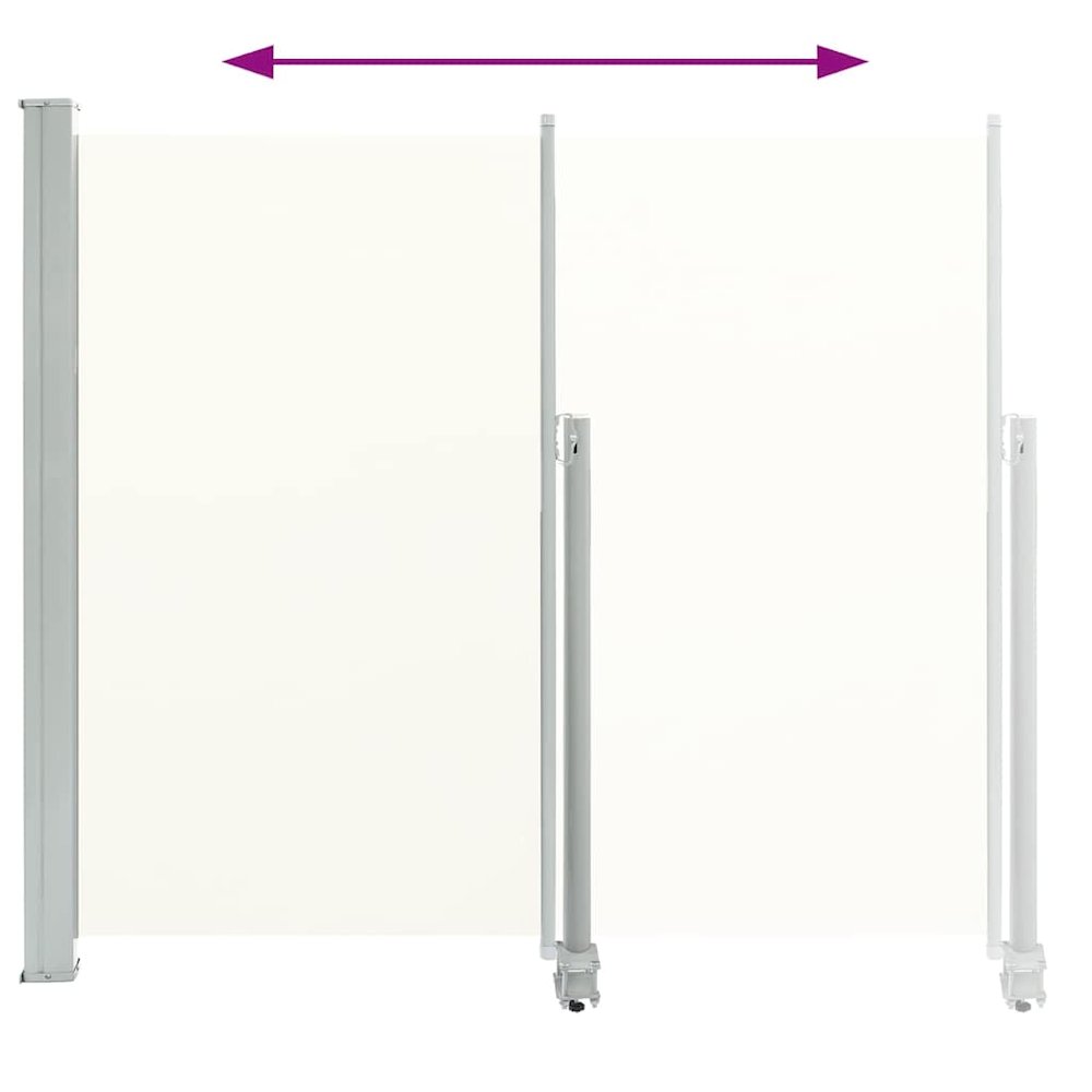 Side Awning Cream screen, Grey stand. Picture 5
