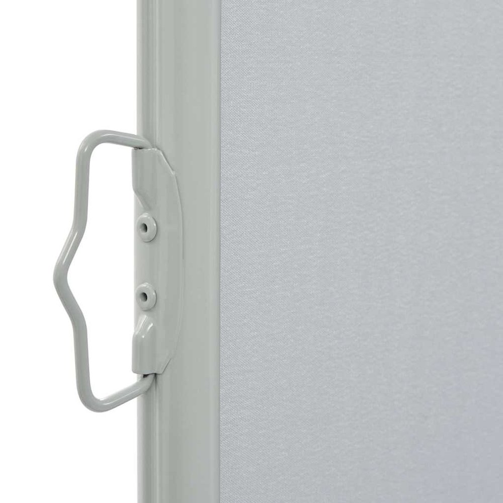 Side Awning Gray Polyester 55.1 x 118.1 in Retractable. Picture 7