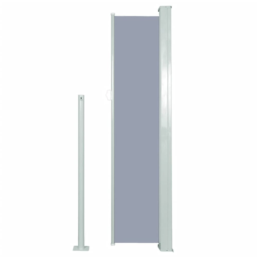 Side Awning Green grey 100% Polyester fabric, Steel frame. Picture 4