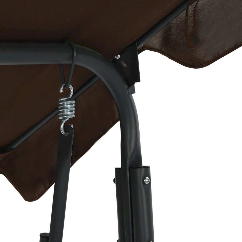 Garden Swing Seat Coffee Powder-coated steel frame. Picture 5