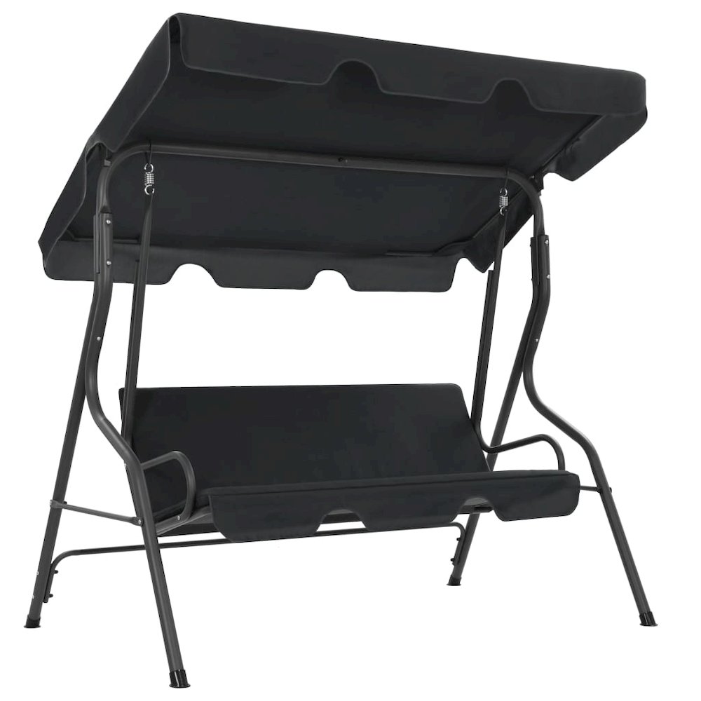 Garden Swing Chair Anthracite Powder-coated steel 66.9x43.3x60.2 in. Picture 1