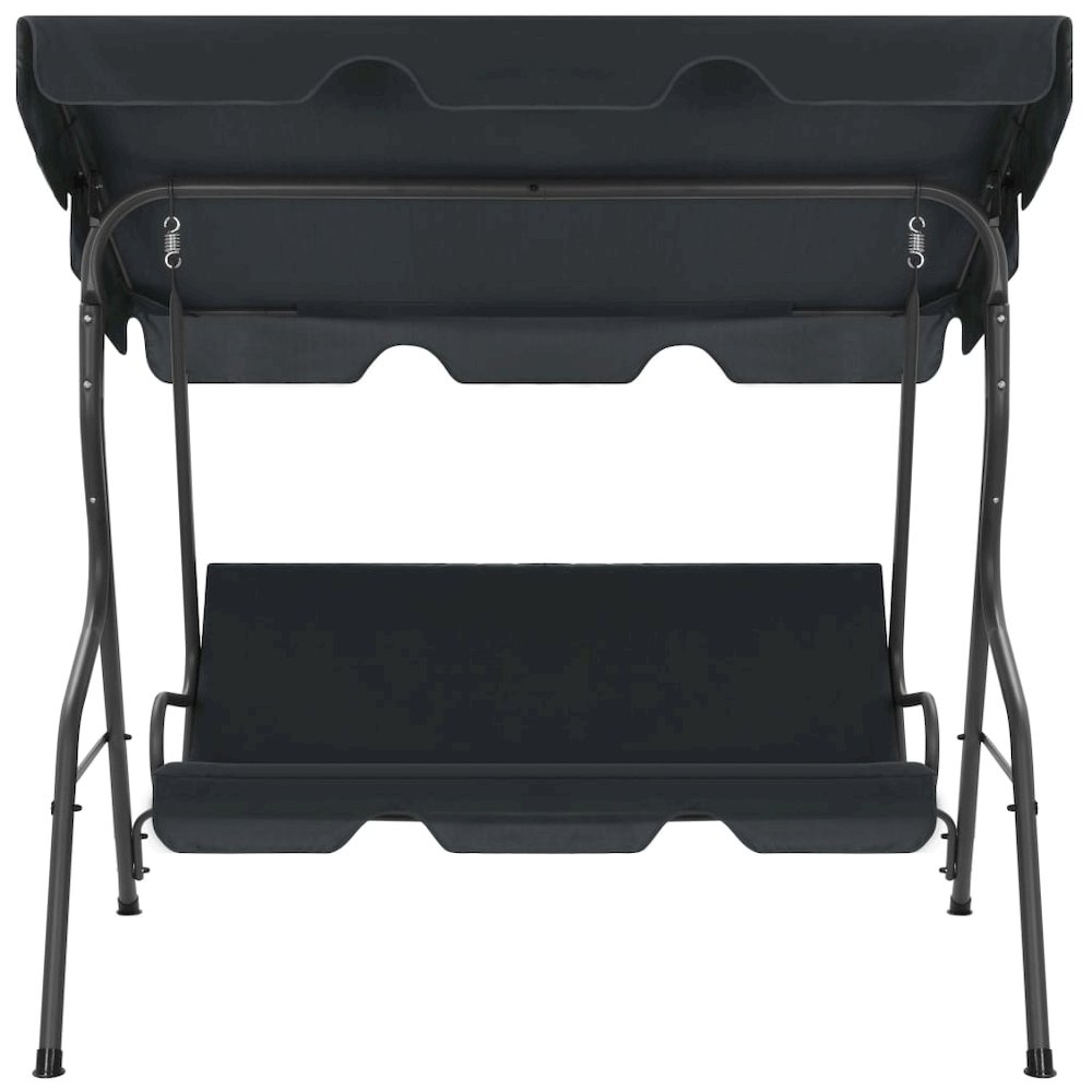 Garden Swing Chair Anthracite Powder-coated steel 66.9x43.3x60.2 in. Picture 2