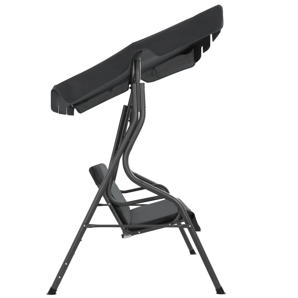 Garden Swing Chair Anthracite Powder-coated steel 66.9x43.3x60.2 in. Picture 3
