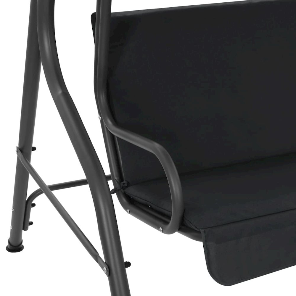 Garden Swing Chair Anthracite Powder-coated steel 66.9x43.3x60.2 in. Picture 4