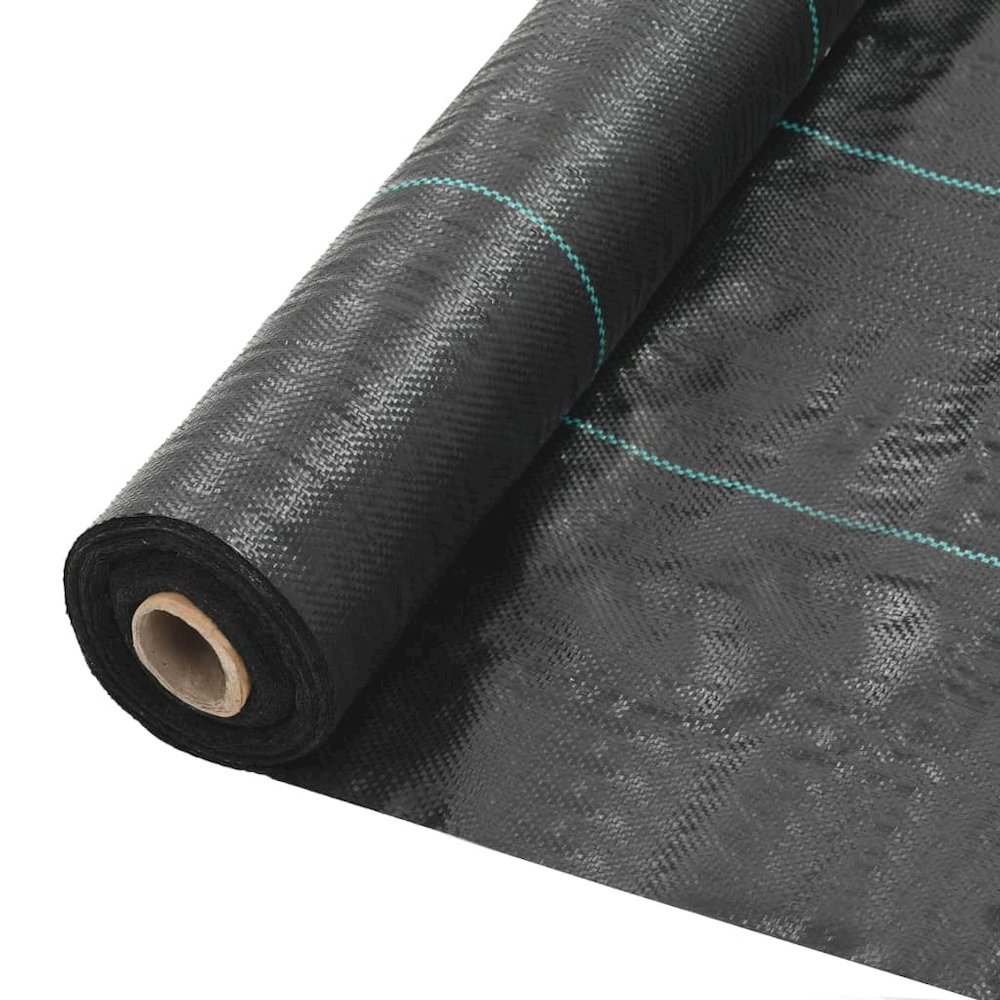 Weed Membrane Black Polypropylene 2 x 164 ft Durable. Picture 1
