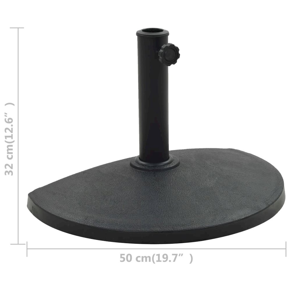 Umbrella Base Black Polyresin Standard Decorative Inlays. Picture 6