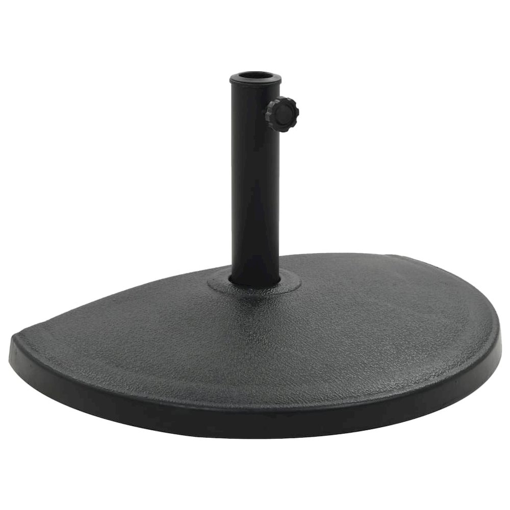 Parasol Base Black Polyresin Standard Heavy Weight Support. Picture 1