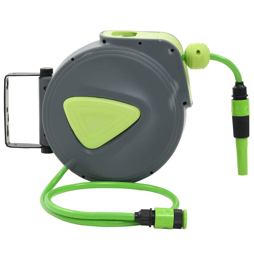 vidaXL Automatic Retractable Water Hose Reel Wall Mounted 32.8'+3.3', 143896. Picture 2