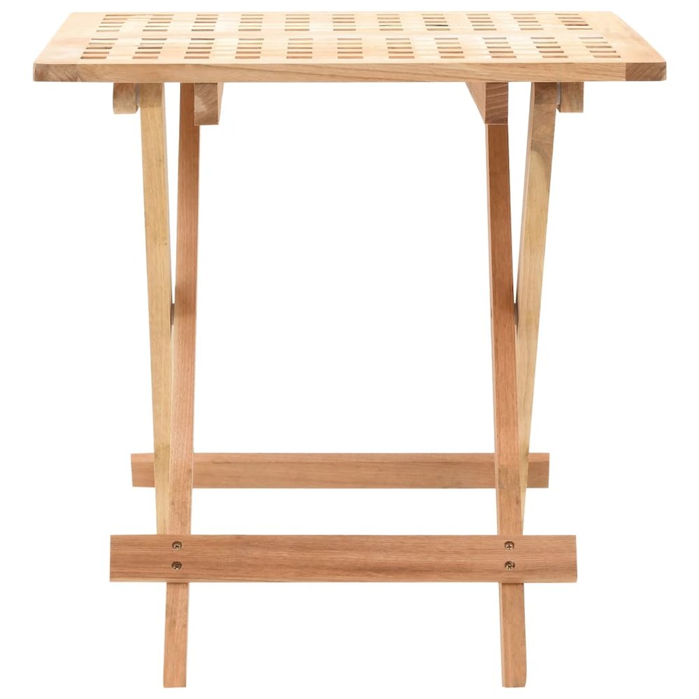 Side Table Brown Solid walnut wood Compact Collapsible. Picture 4