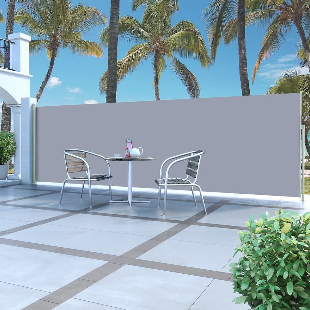 Side Awning Grey Steel frame, 100% polyester fabric with PU coating. Picture 1