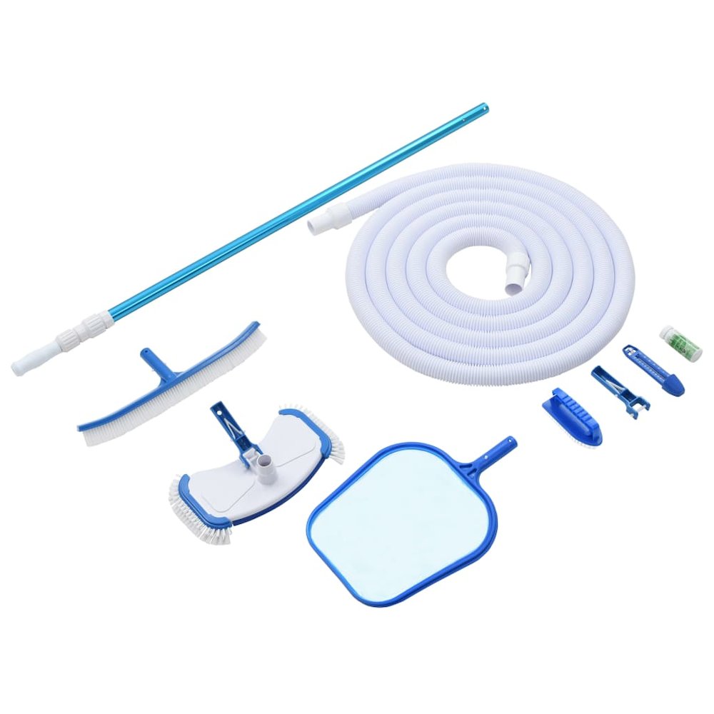 Pool Maintenance Kit White, Blue ABS, Aluminum Standard. Picture 1