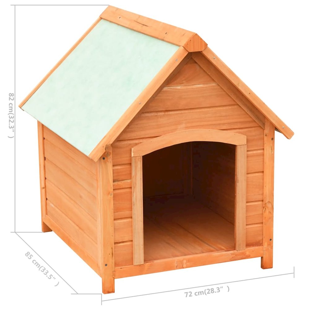Dog House Brown and Green Solid Pine and Fir Wood Medium. Picture 8