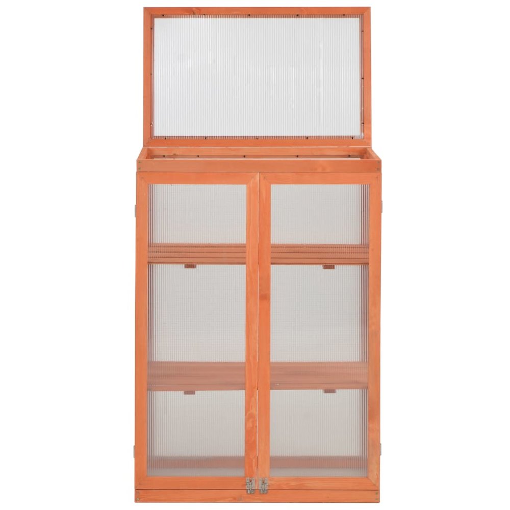 Greenhouse Wooden Wood and Polycarbonate board 29.5x18.5x42.9 in. Picture 3