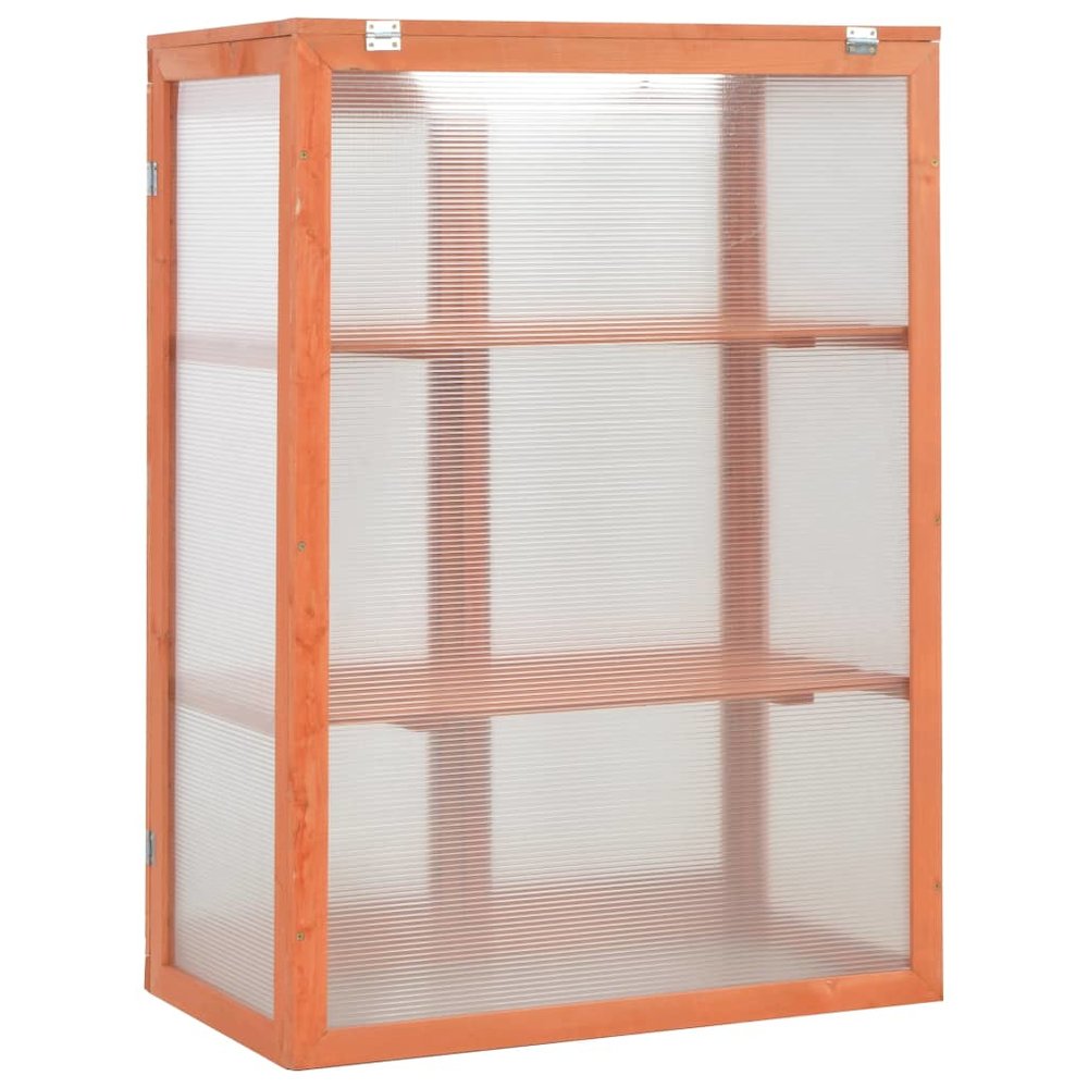 Greenhouse Wooden Wood and Polycarbonate board 29.5x18.5x42.9 in. Picture 7