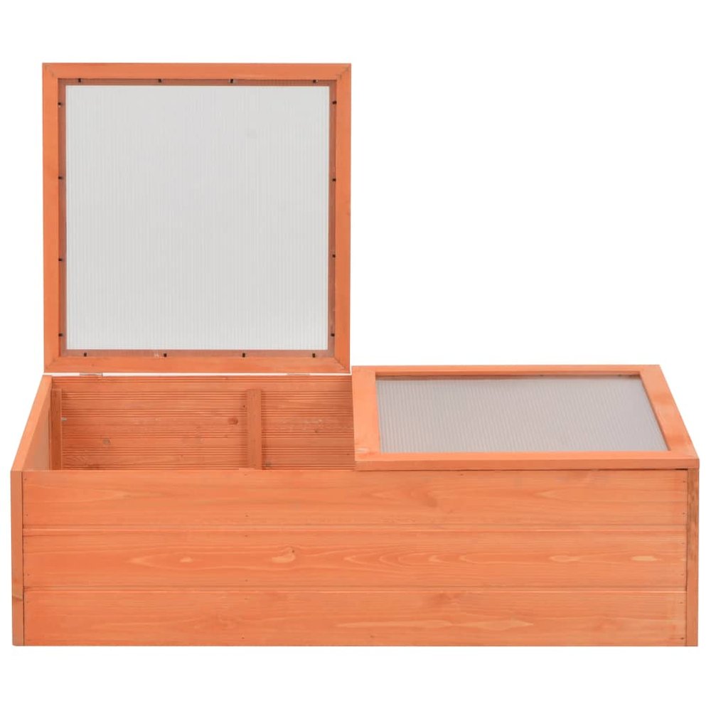 Greenhouse Natural wood Wood and PC board 39.4 x 19.7 x 13.4 in. Picture 3