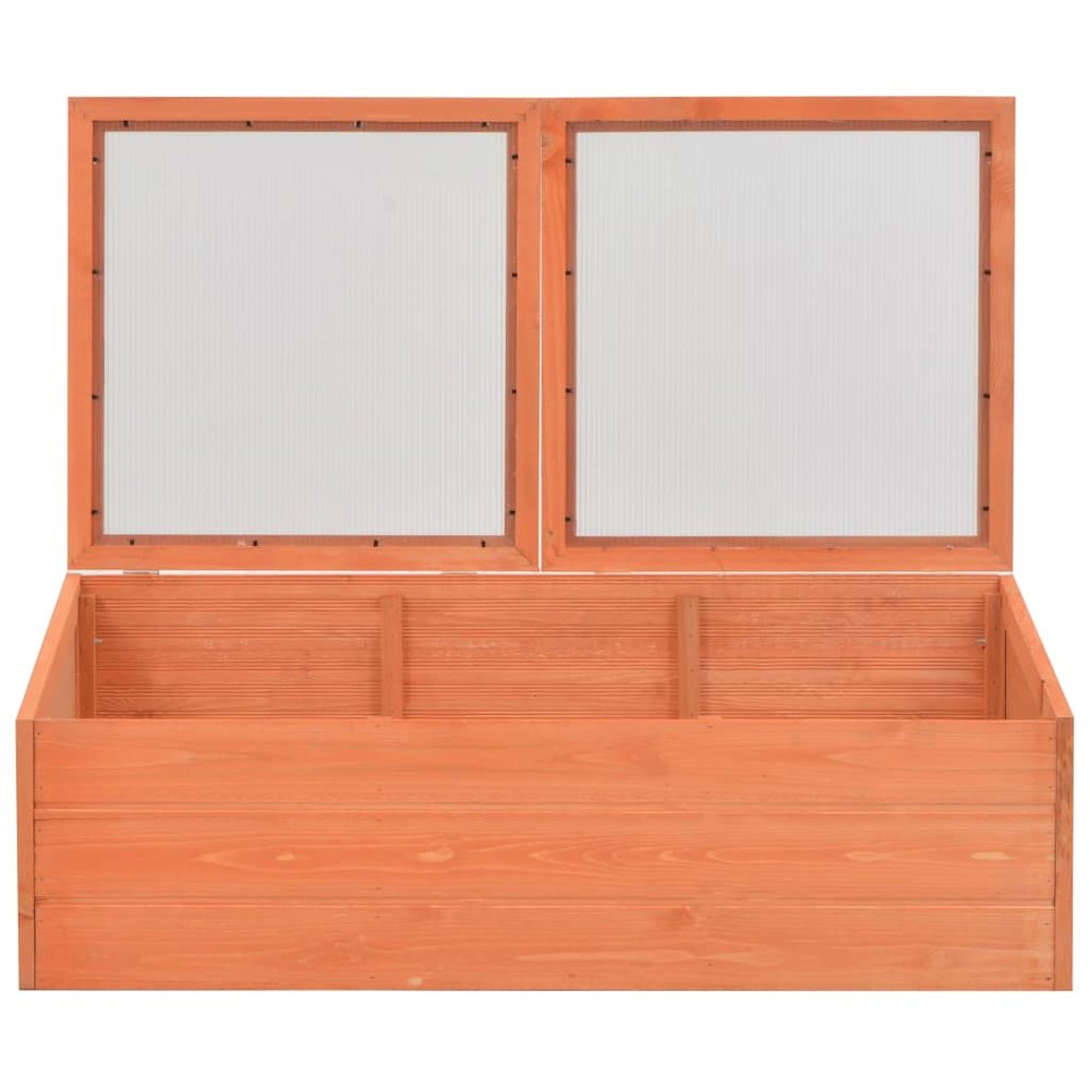 Greenhouse Natural wood Wood and PC board 39.4 x 19.7 x 13.4 in. Picture 4