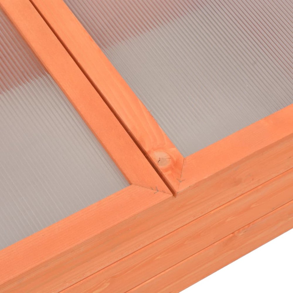 Greenhouse Natural wood Wood and PC board 39.4 x 19.7 x 13.4 in. Picture 7