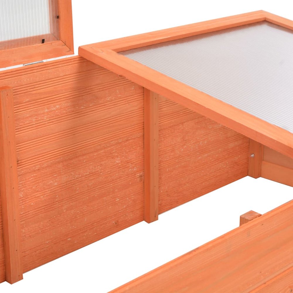 Greenhouse Natural wood Wood and PC board 39.4 x 19.7 x 13.4 in. Picture 8
