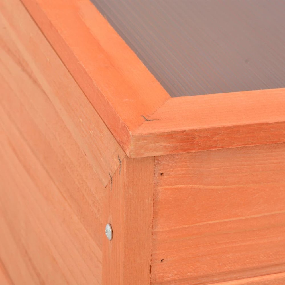 Greenhouse Natural wood Wood and PC board 39.4 x 19.7 x 13.4 in. Picture 9