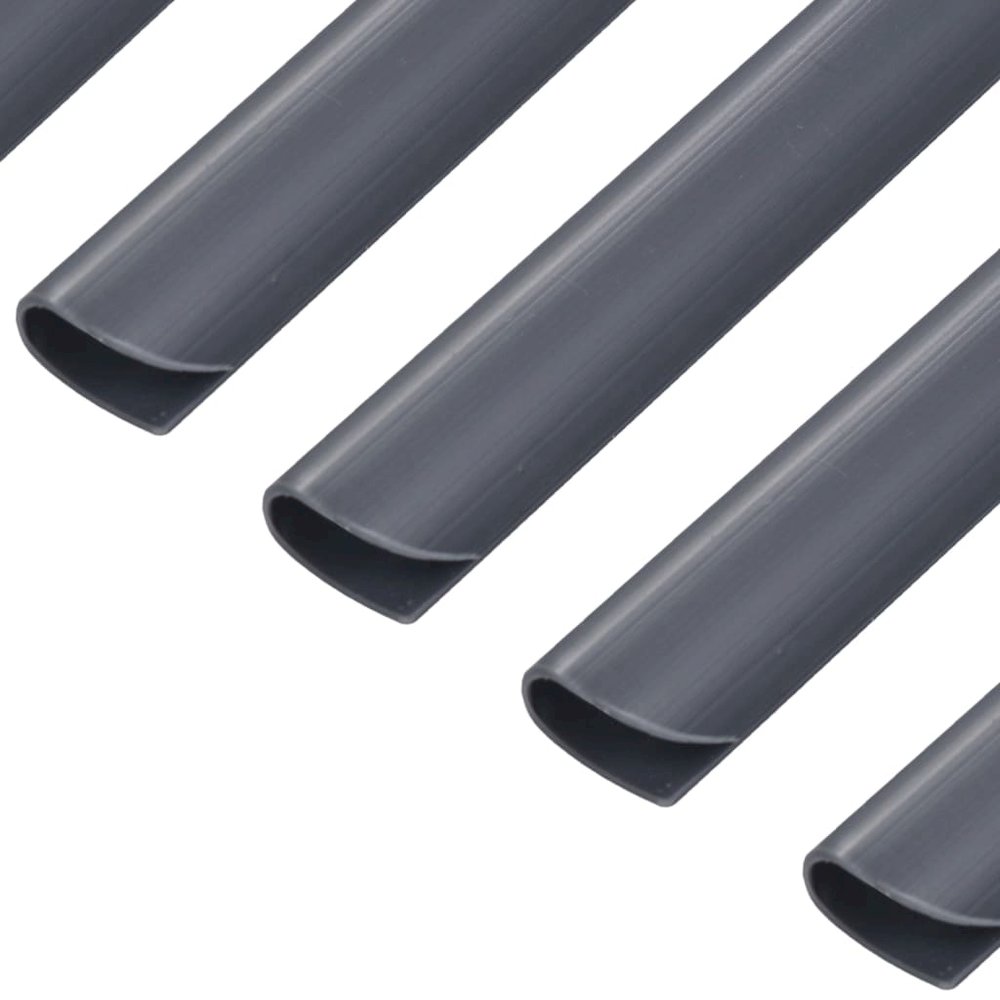 vidaXL 100 pcs Fence Strip Clips PVC Anthracite, 45477. Picture 3
