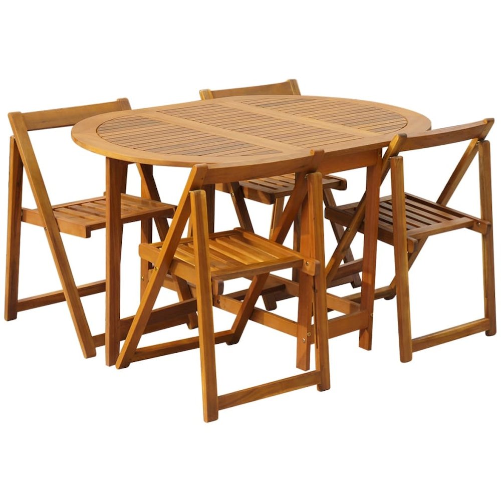 Outdoor Dining Set Natural wood Acacia wood with natural oil finish. Picture 2