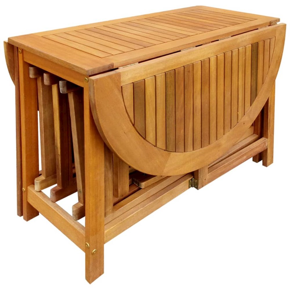 Outdoor Dining Set Natural wood Acacia wood with natural oil finish. Picture 5