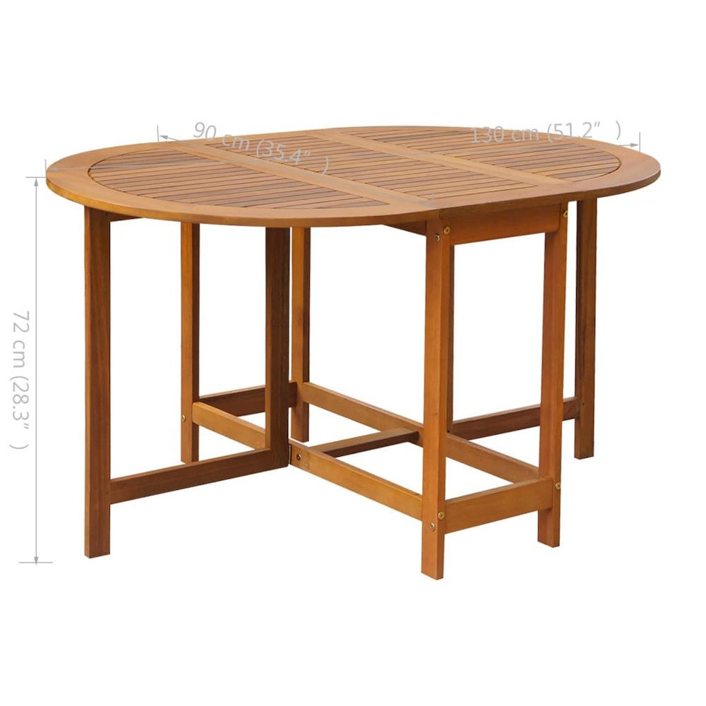 Outdoor Dining Set Natural wood Acacia wood with natural oil finish. Picture 10