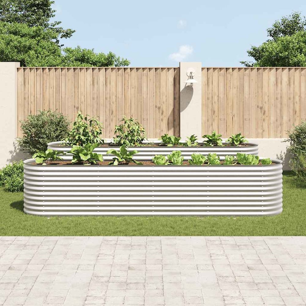 Garden Raised Bed Silver Galvanized Steel Large Tough. Picture 3
