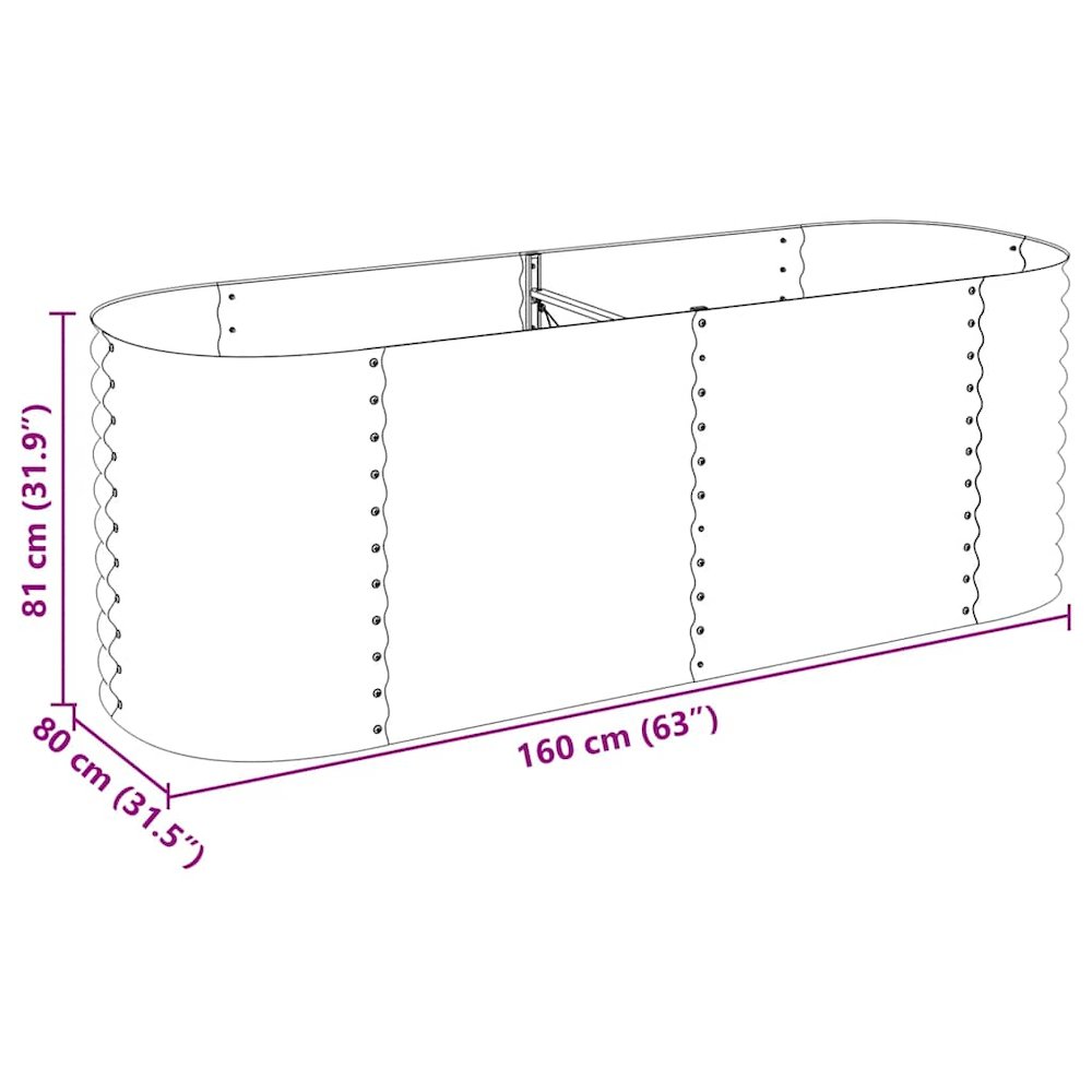 Garden Raised Bed Silver Galvanized steel Large Durable. Picture 11