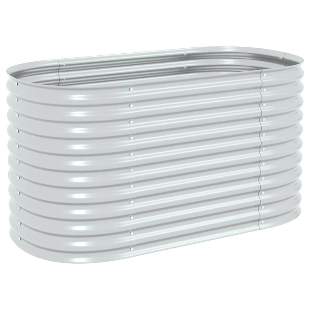 Garden Raised Bed Silver Galvanized Steel 63.0x31.5x31.9 in. Picture 2