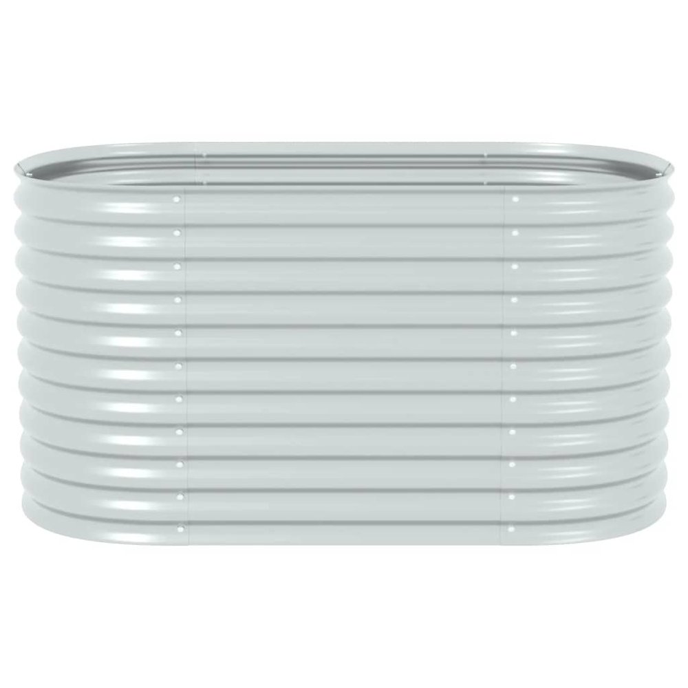 Garden Raised Bed Silver Galvanized Steel 63.0x31.5x31.9 in. Picture 4