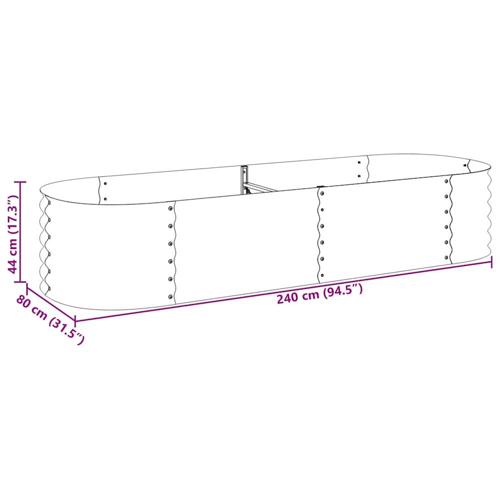 Garden Raised Bed Silver Galvanized Steel Large Durable. Picture 9