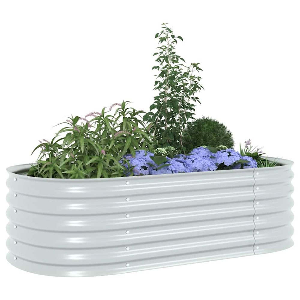 Garden Raised Bed Silver Galvanized steel Large Durable. Picture 5