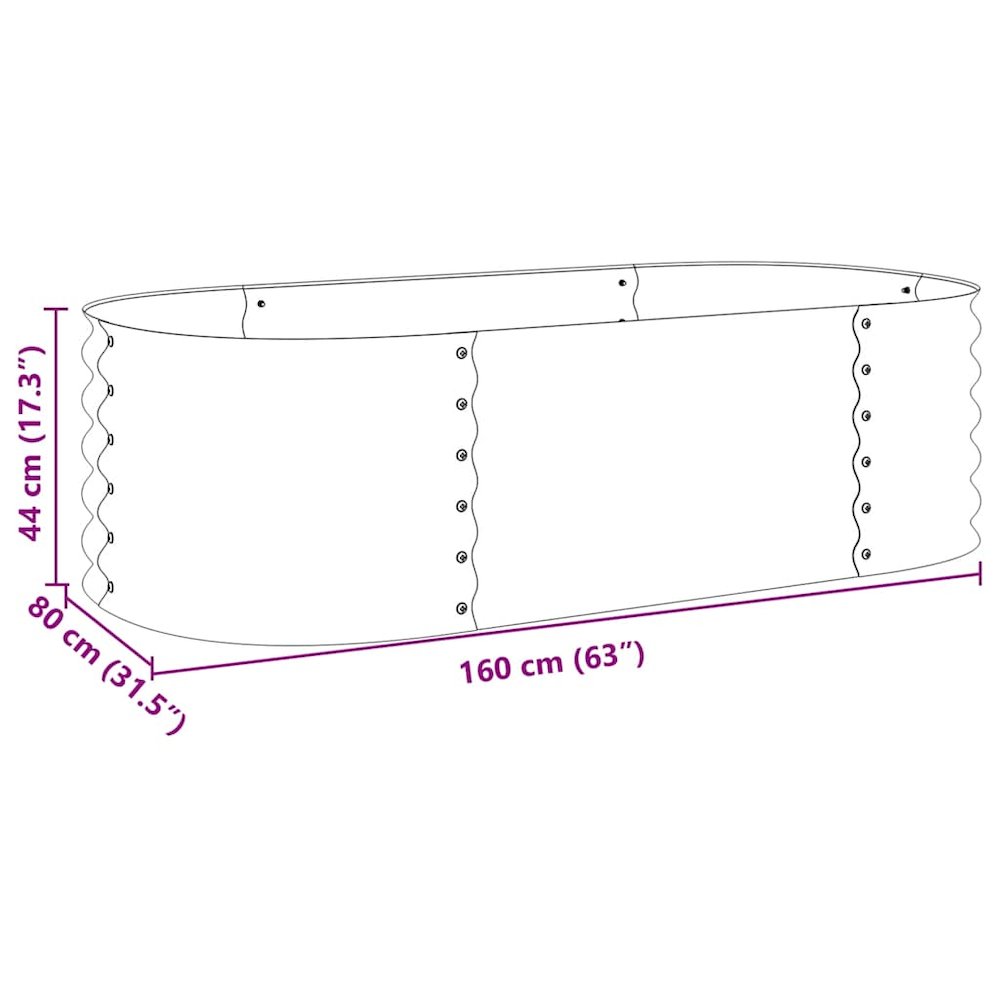 Garden Raised Bed Silver Galvanized steel Large Durable. Picture 9