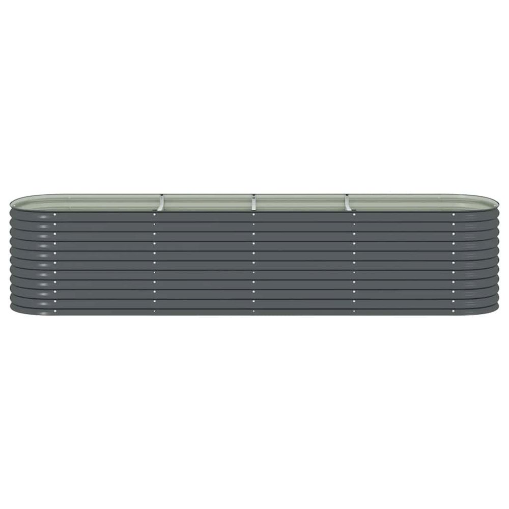 Garden Raised Bed Grey Galvanized Steel 157.5 x 31.5 x 31.9 in. Picture 6