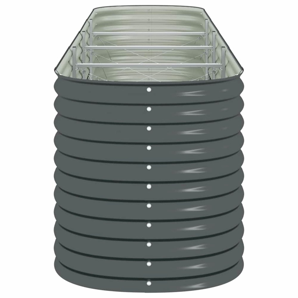 Garden Raised Bed Grey Galvanized Steel 157.5 x 31.5 x 31.9 in. Picture 7
