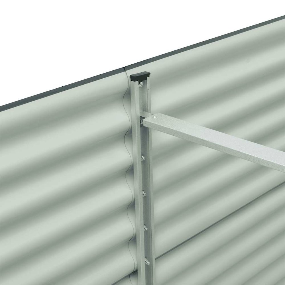 Garden Raised Bed Grey Galvanized Steel 157.5 x 31.5 x 31.9 in. Picture 8
