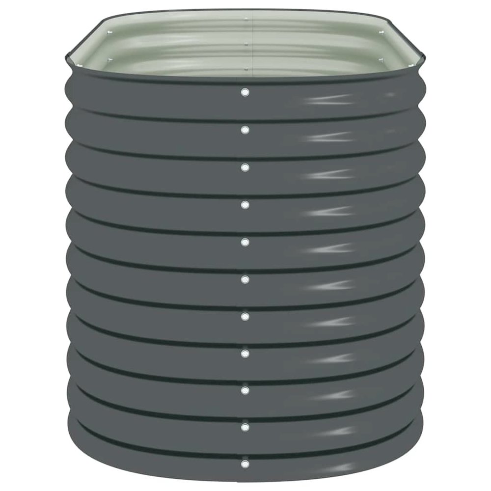 Garden Raised Bed Grey Galvanized Steel 63 x 31.5 x 31.9 in. Picture 7