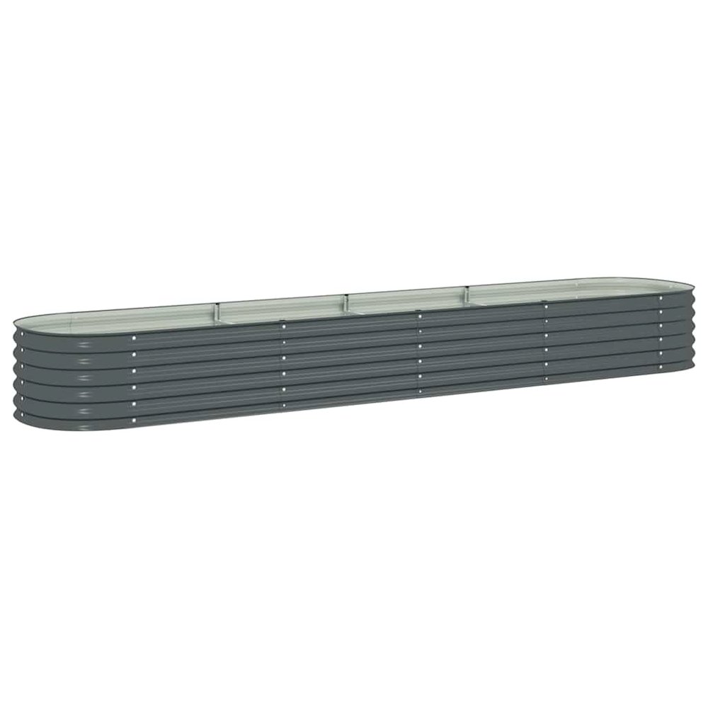 Garden Raised Bed Grey Galvanized Steel Extra Large Sturdy. Picture 1